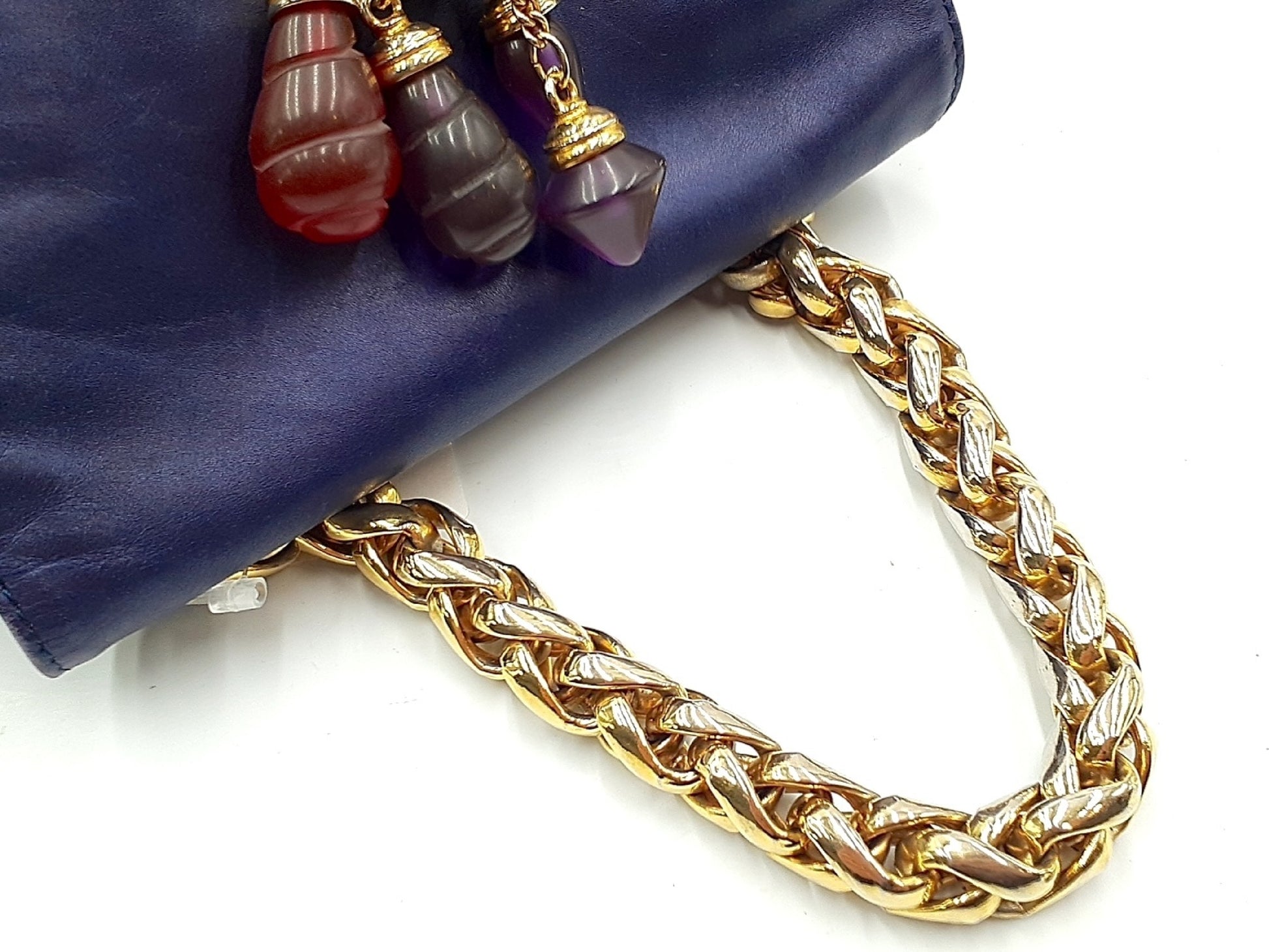 LOEWE Chain Leather Gold Hardware Vintage Handbag