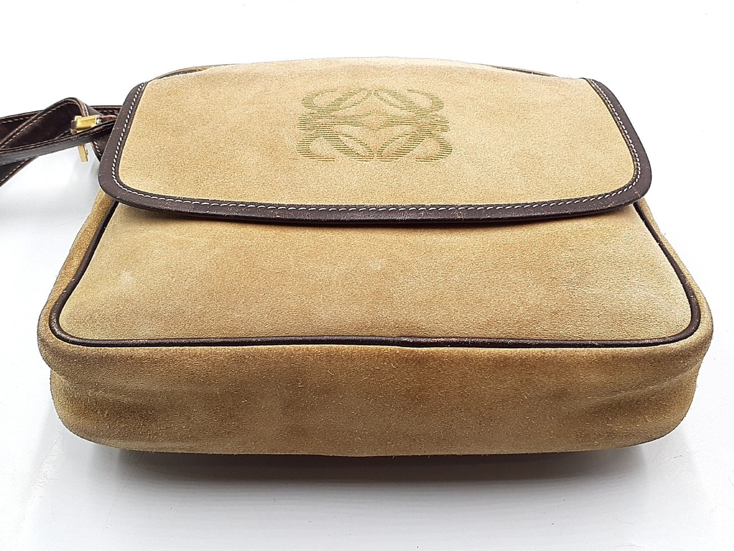 LOEWE Anagram Gold Hardware Leather Shoulder Bag