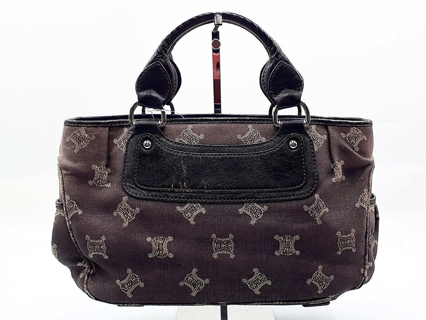 CELINE Boogie Denim Triomphe Leather Handbag