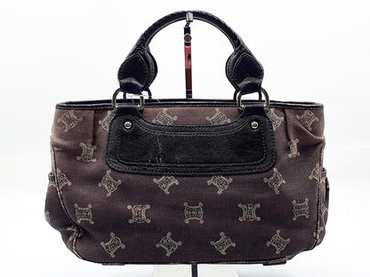 CELINE Boogie Denim Triomphe Leather Handbag