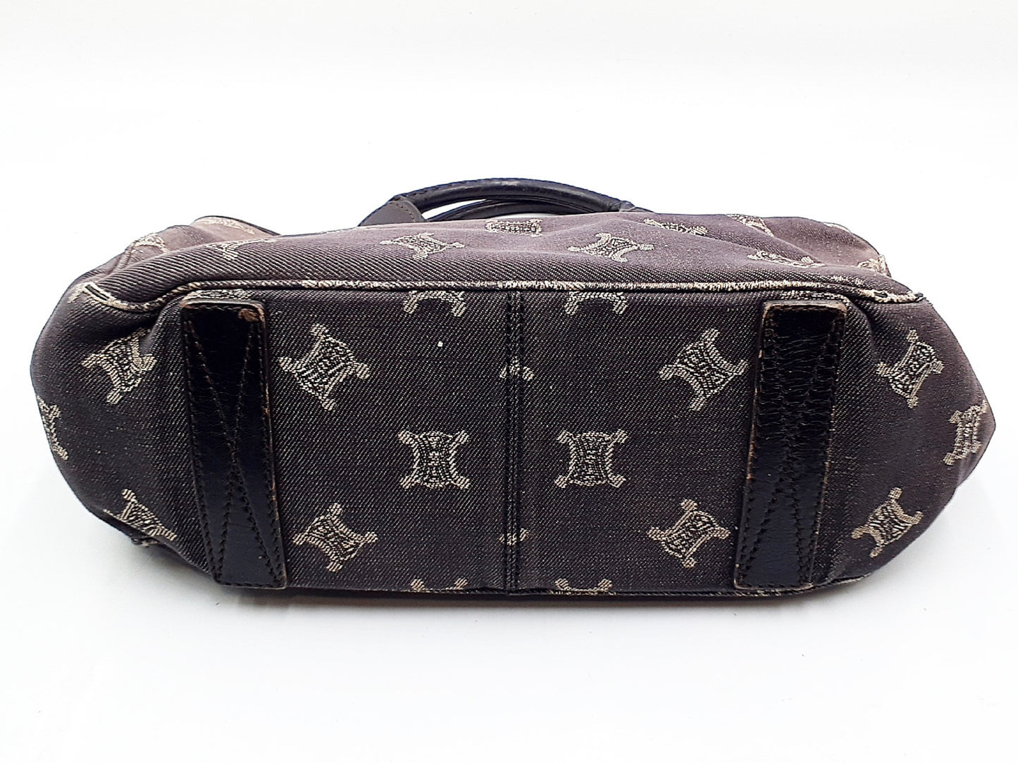 CELINE Boogie Denim Triomphe Leather Handbag