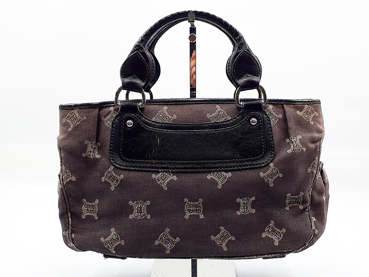 CELINE Boogie Denim Triomphe Leather Handbag