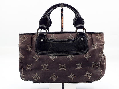 CELINE Boogie Denim Triomphe Leather Handbag