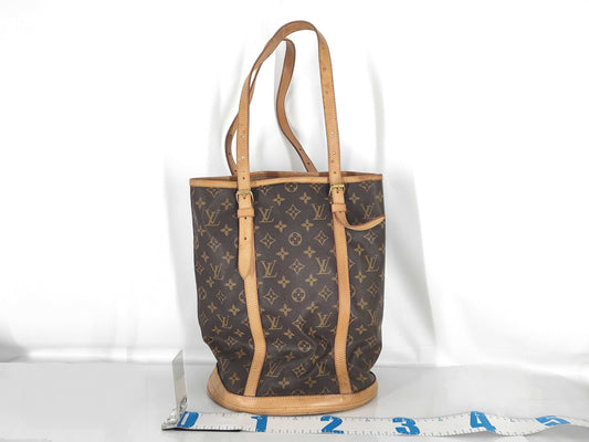 LOUIS VUITTON Monogram Louis Vuitton M42236 Monogram Bucket GM Brown Hand Tote Bag