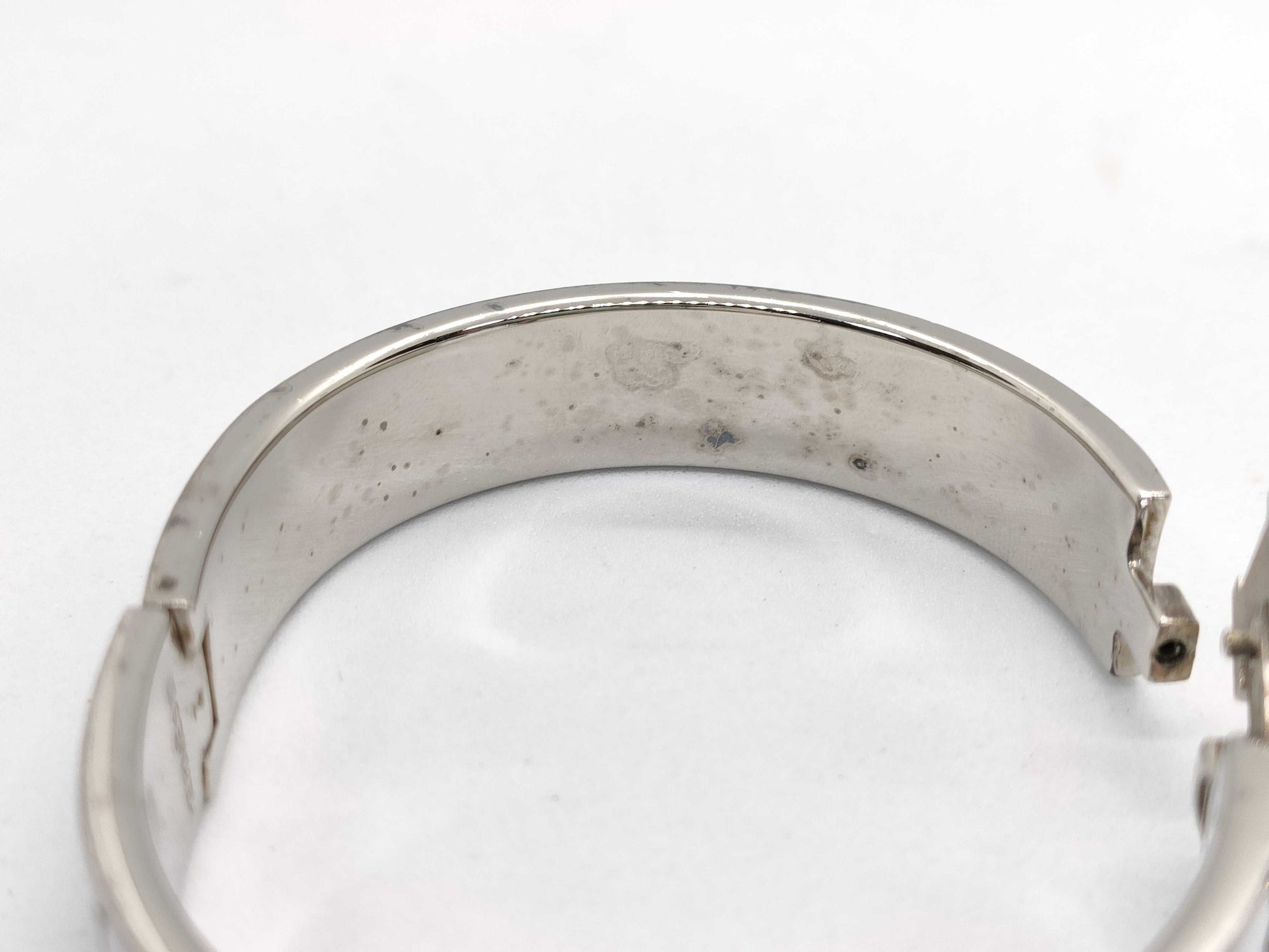 HERMES Click H Silver GP Bracelet Bangle Accessories Bracelets & Bangles