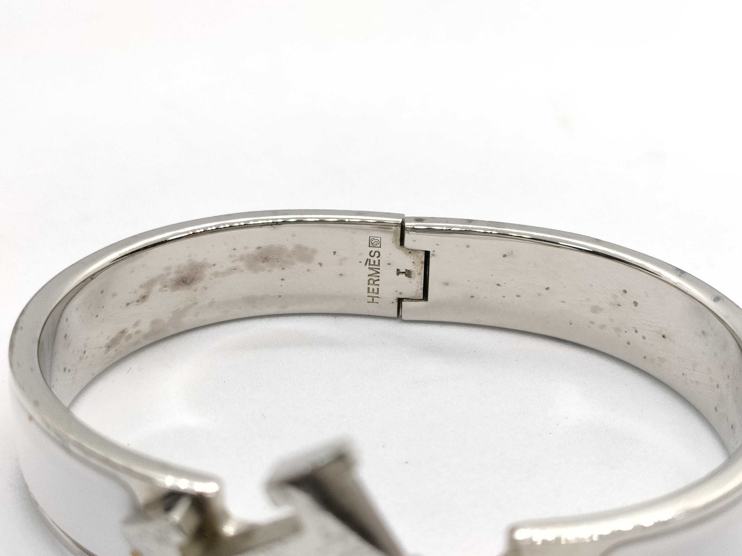 HERMES Click H Silver GP Bracelet Bangle Accessories Bracelets & Bangles
