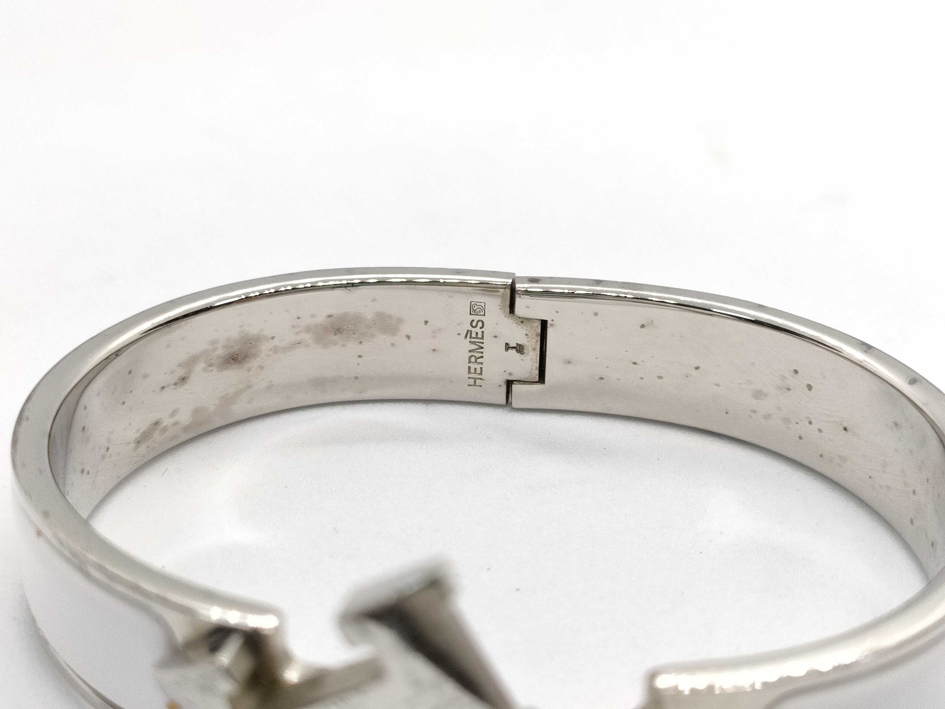 HERMES Click H Silver GP Bracelet Bangle Accessories Bracelets & Bangles