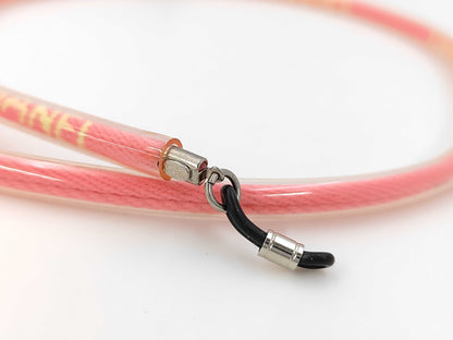 CHANEL Glasses Strap Logo Pink Glass Cord A14580 Accessories Necklace