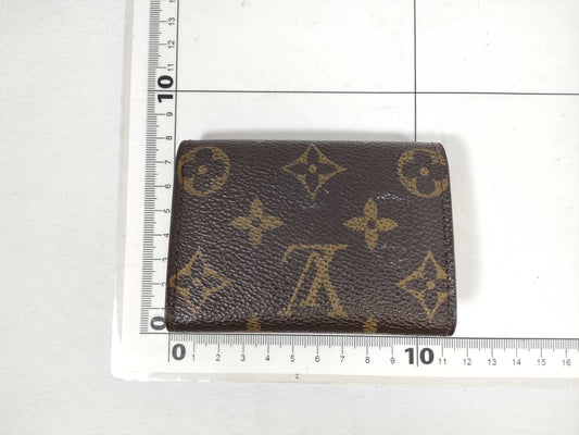 LOUIS VUITTON Monogram Louis Vuitton M61930 Monogram Porte Monnaie Plat Coin Case Wallet Coin Case