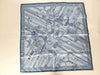 HERMES Carré 70 Blue Etrier Limis 100% Silk Scarf Accessory Scarf