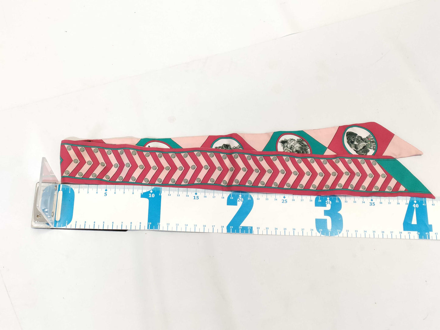 HERMES Twilly Scarf, Colliers et Chiens, Collar and Dog, 100% Silk, Scarf, Accessory, Scarf