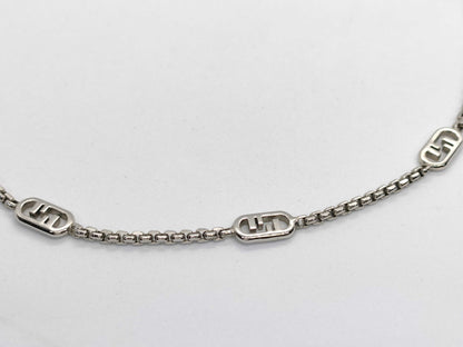 FENDI FF logo silver GP necklace accessory necklace