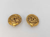 CHANEL 2820 Coco Mark Gold GP Earrings Vintage Accessories Earrings
