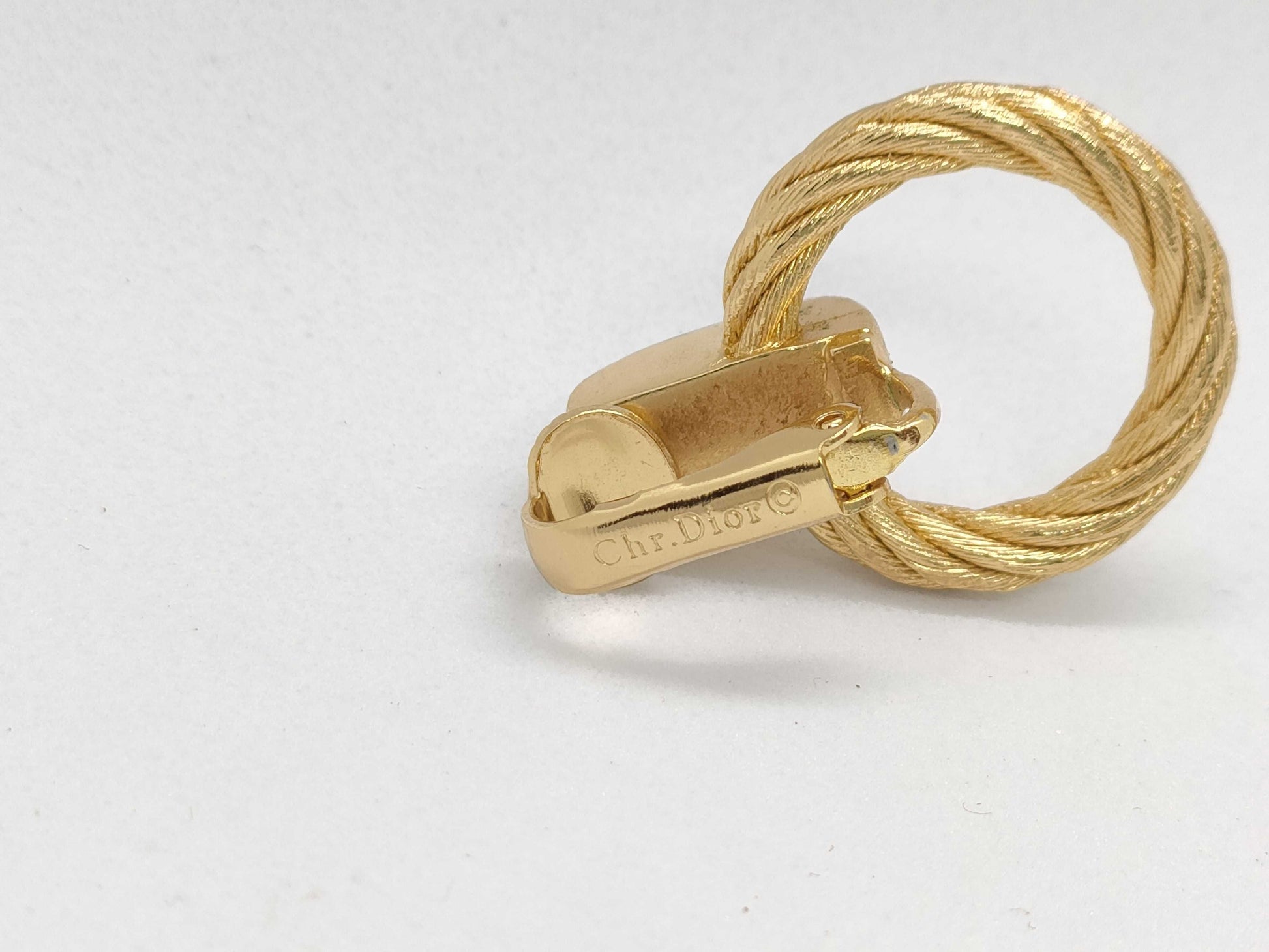 Dior Christian Dior CHRISTIAN DIOR Gold Rhinestone Earrings Accessories Earrings