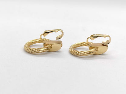 Dior Christian Dior CHRISTIAN DIOR Gold Rhinestone Earrings Accessories Earrings