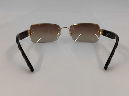  CHANEL CHANEL 4130-B Coco Mark Gold Rhinestone Brown Sunglasses Eyeglasses Sunglasses Eyeglasses