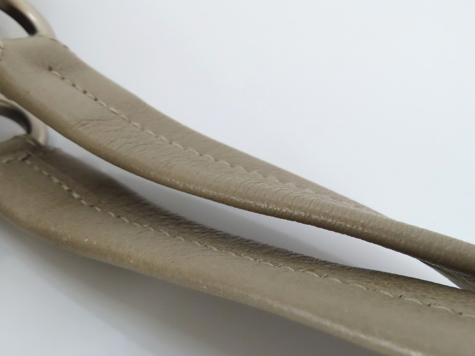 Cartier Marcello Canvas and Leather Greige Handbag, 2-Way, Hand/Shoulder Bag