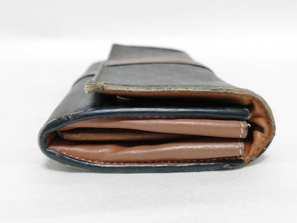 CELINE Macadam Brown PVC and Leather Long Wallet