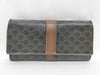CELINE Macadam Brown PVC and Leather Long Wallet