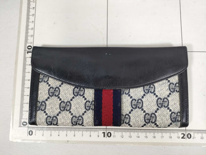 GUCCI GG Supreme Gucci Sherry Line GG Supreme Long Wallet