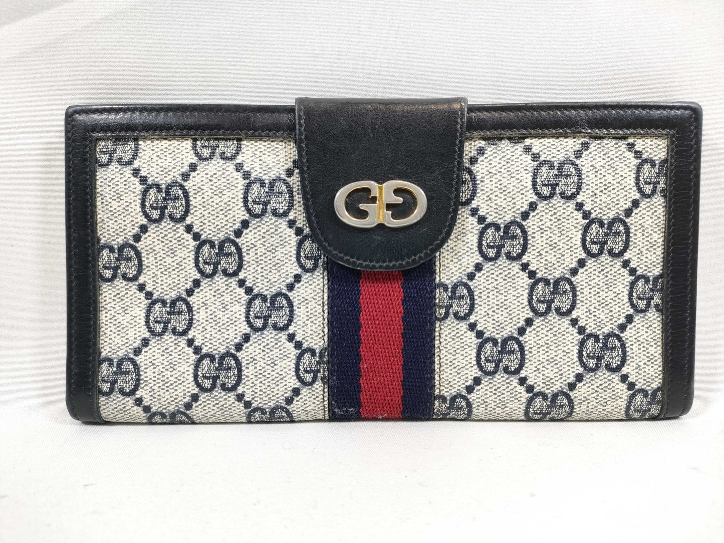 GUCCI GG Supreme Gucci Sherry Line GG Supreme Long Wallet
