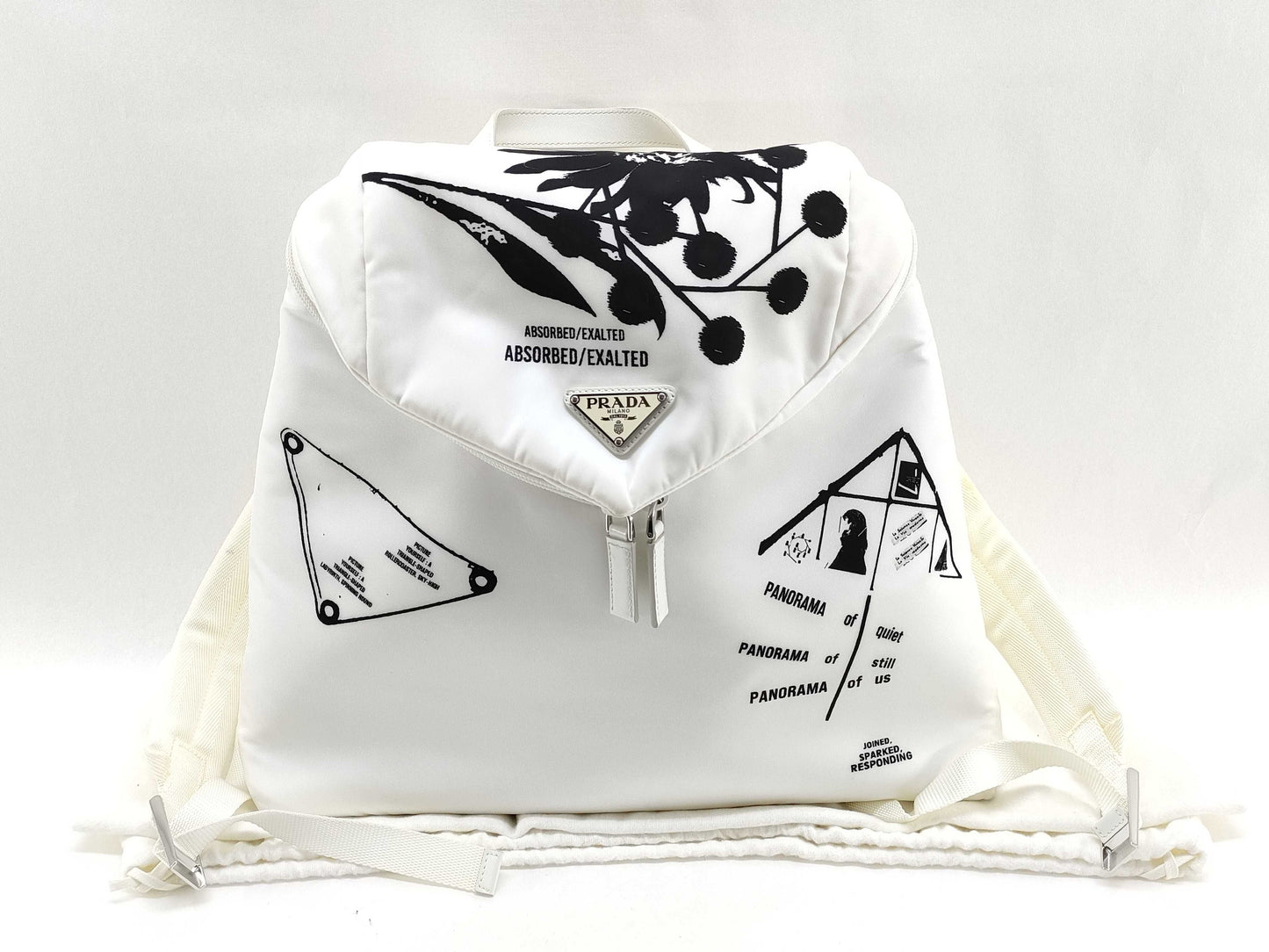 PRADA Nylon Prada Backpack White Backpack