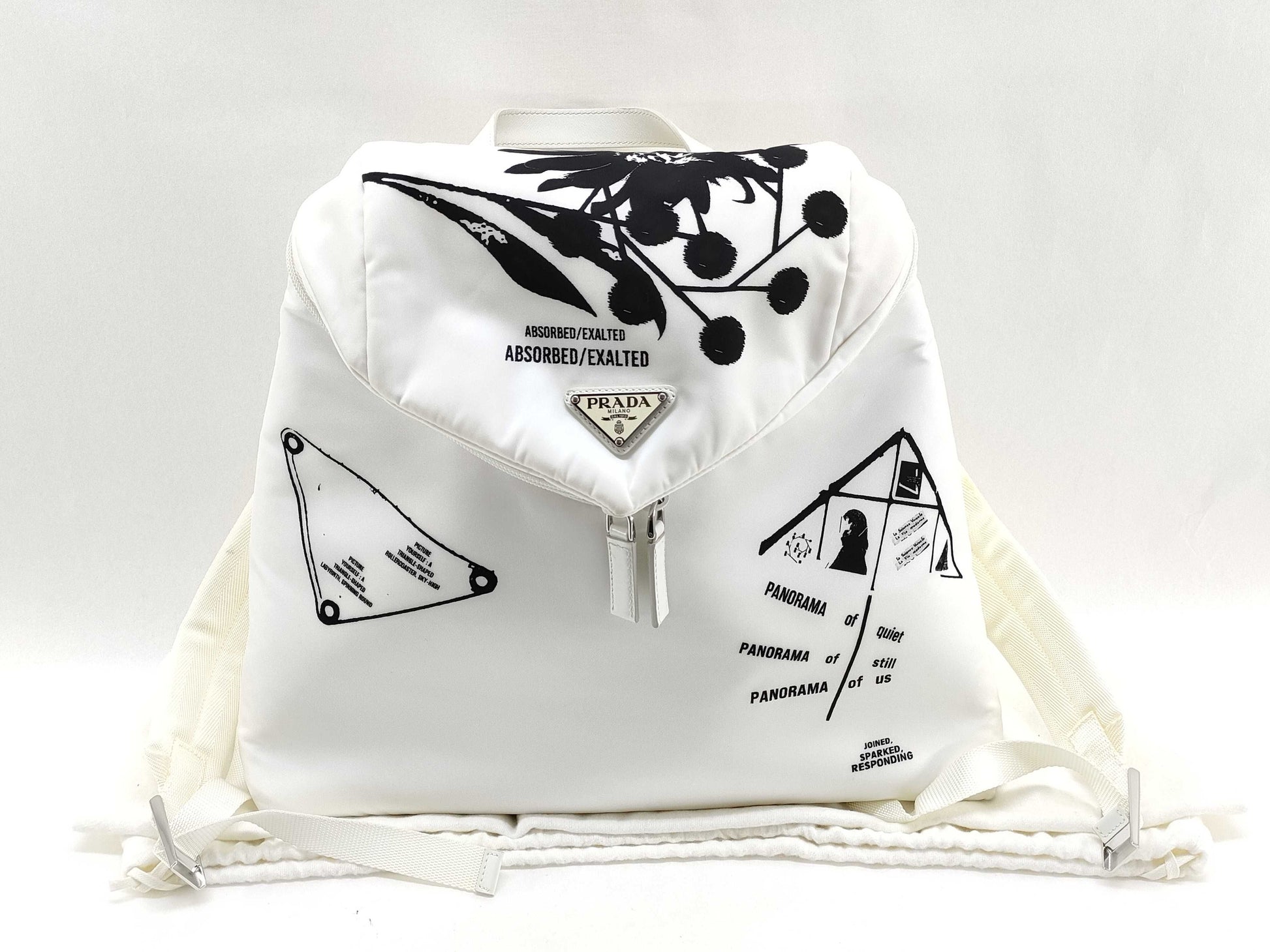 PRADA Nylon Prada Backpack White Backpack