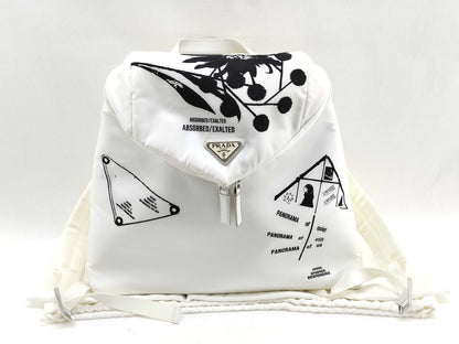 PRADA Nylon Prada Backpack White Backpack