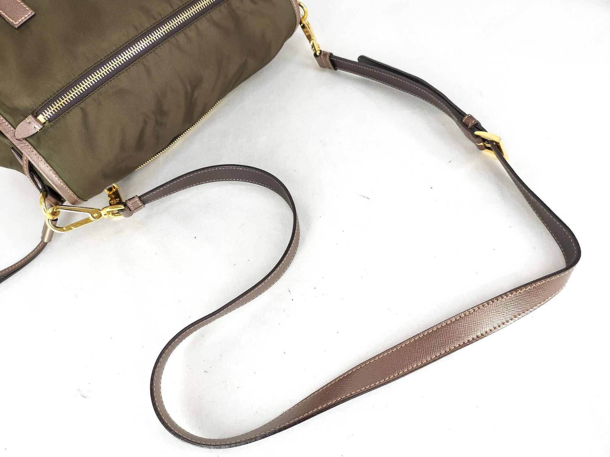 PRADA Nylon Prada Nylon Shoulder Bag Khaki Shoulder Bag
