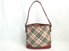BURBERRY Blue Label Nova Check Shoulder Bag Red