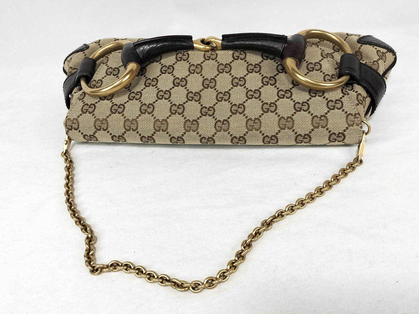 GUCCI GG Canvas GUCCI Horsebit Shoulder Bag Chain GG Canvas Shoulder Bag