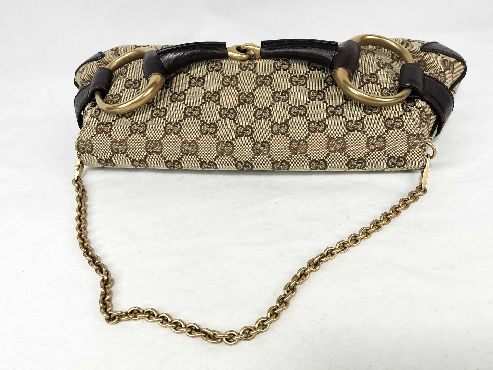 GUCCI GG Canvas GUCCI Horsebit Shoulder Bag Chain GG Canvas Shoulder Bag
