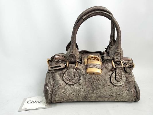 Chloe Paddington Bag Metallic Gold Vintage Finish Handbag