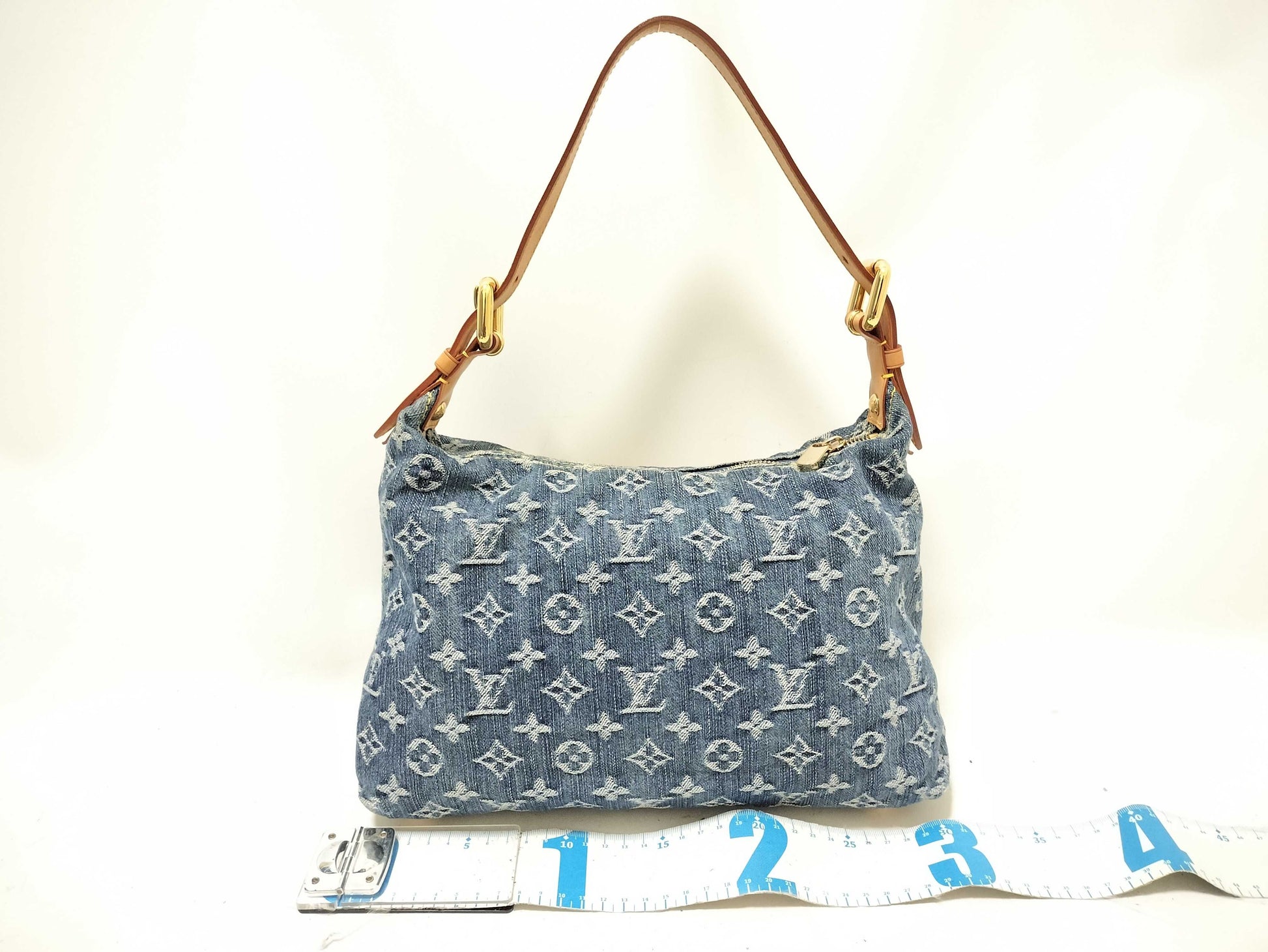LOUIS VUITTON Monogram Denim LOUIS VUITTON Baggy PM Monogram Denim M95049 Handbag