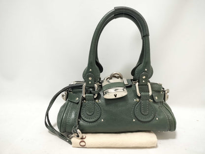 Chloe Paddington Bag Cadena Green Handbag
