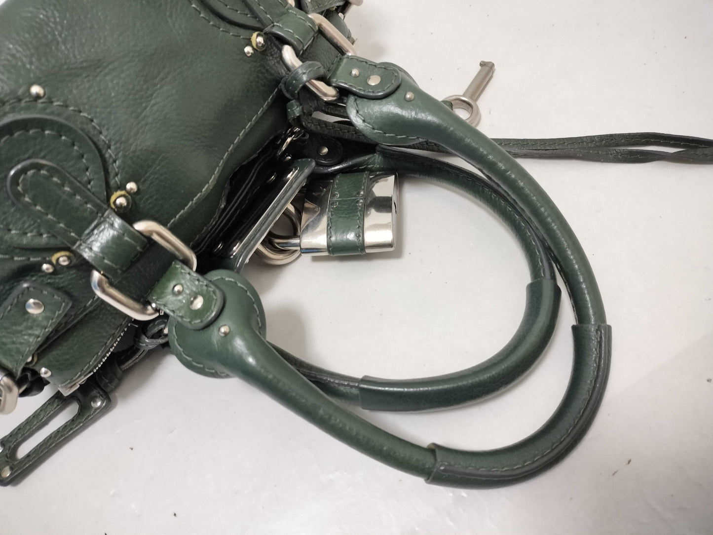Chloe Paddington Bag Cadena Green Handbag