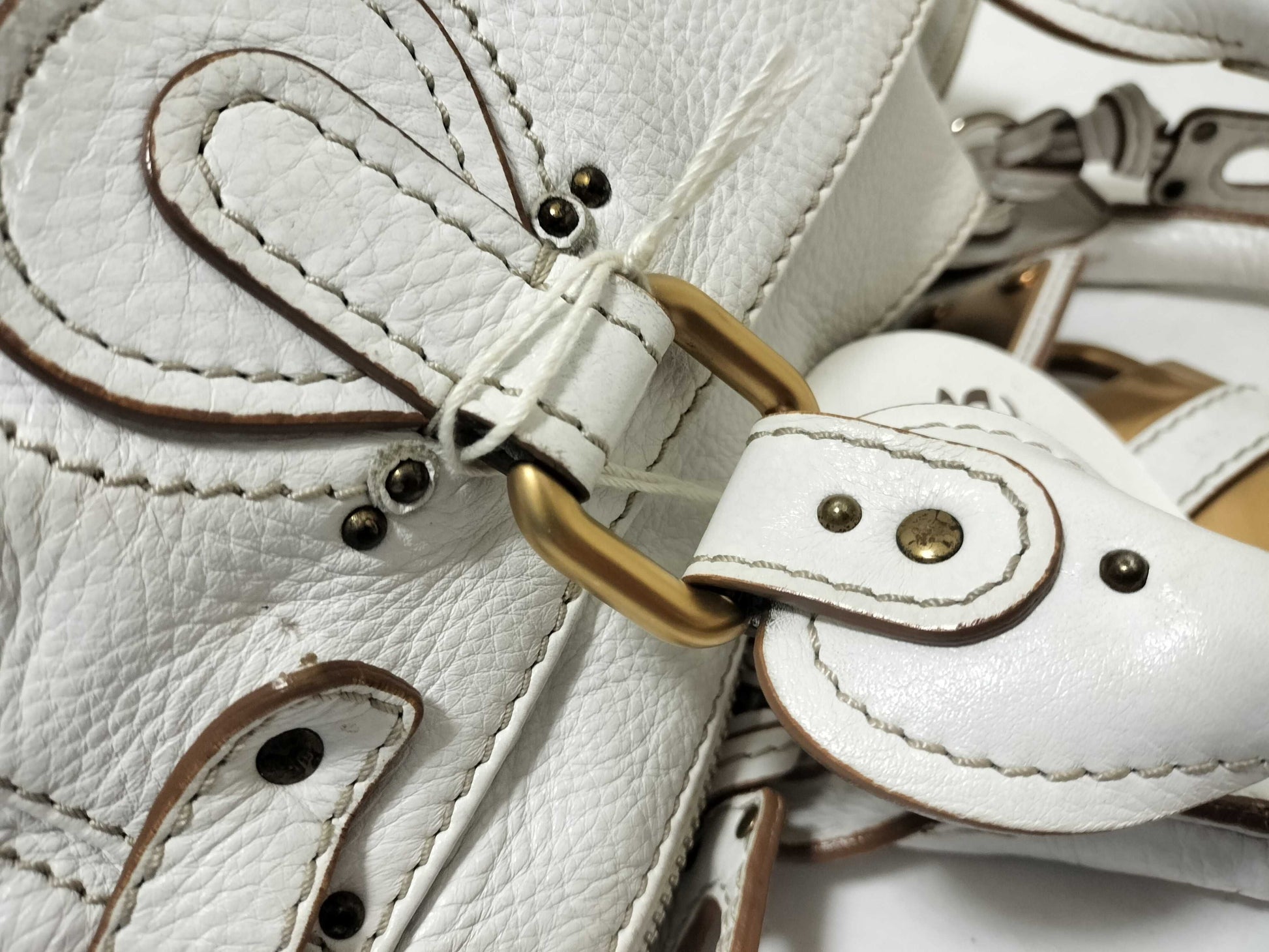 Chloe Paddington Bag Cadena White Handbag