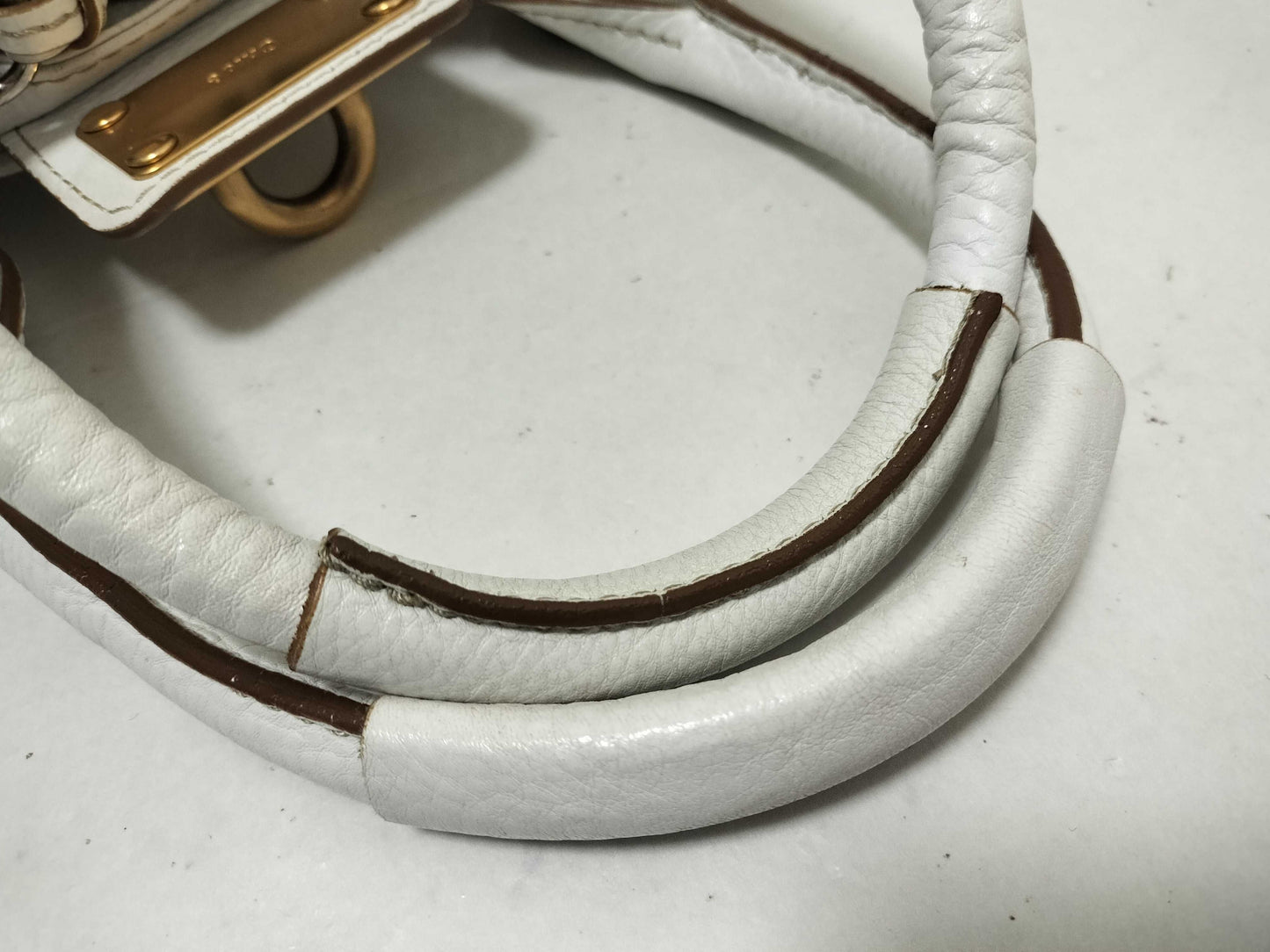 Chloe Paddington Bag Cadena White Handbag