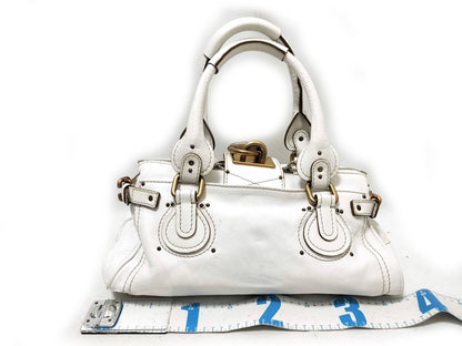 Chloe Paddington Bag Cadena White Handbag