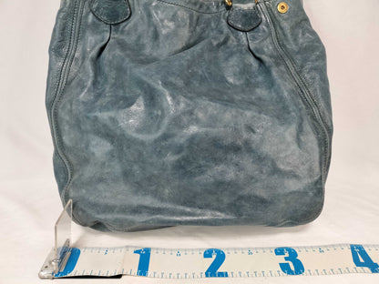 Miu Miu Miu Miu Leather Handbag Navy Tote Bag