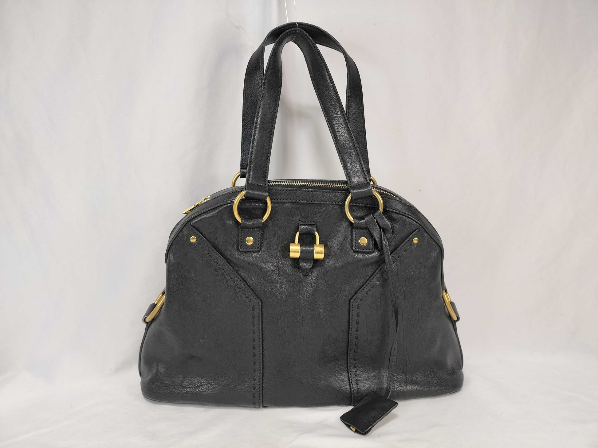 Yves Saint Laurent Muse Leather Handbag Black Shoulder Bag