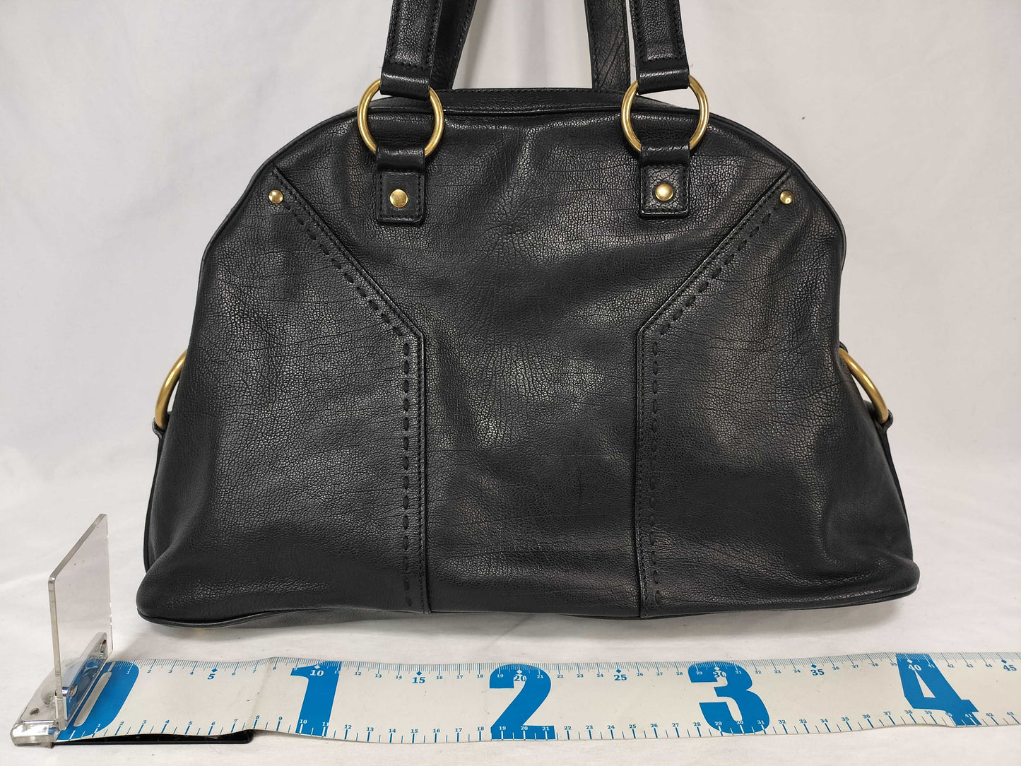 Yves Saint Laurent Muse Leather Handbag Black Shoulder Bag