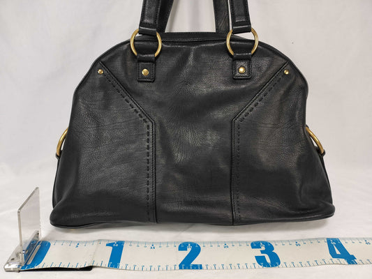 Yves Saint Laurent Muse Leather Handbag Black Shoulder Bag