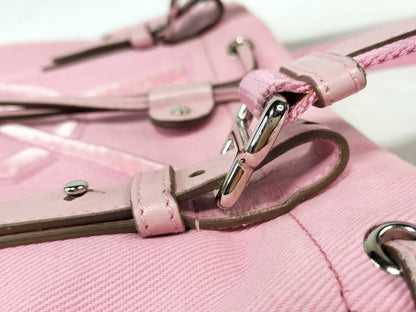 Yves Saint Laurent Canvas and Leather Tote Bag, Pink