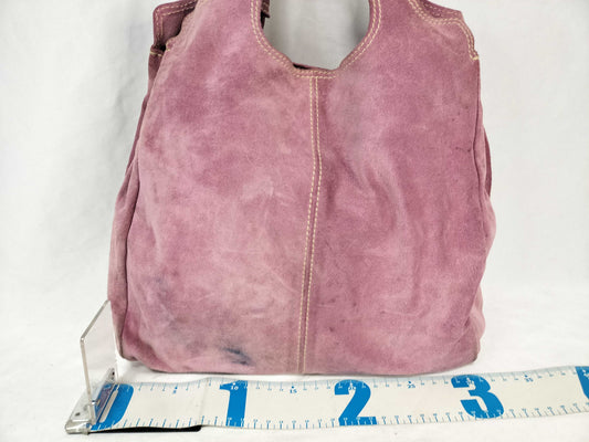 Miu Miu Miu Miu Miu Suede Leather Handbag Pink Tote Bag
