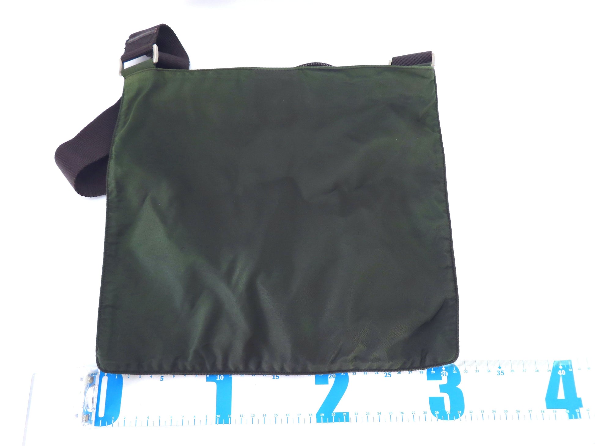 PRADA Nylon Prada Plate Triangle Shoulder Bag