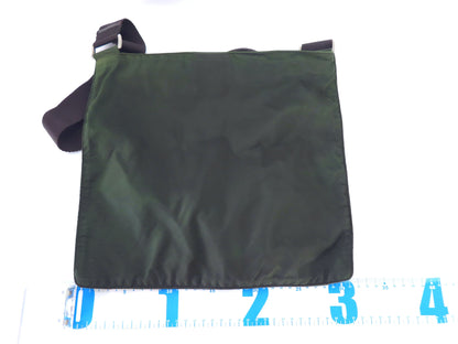 PRADA Nylon Prada Plate Triangle Shoulder Bag
