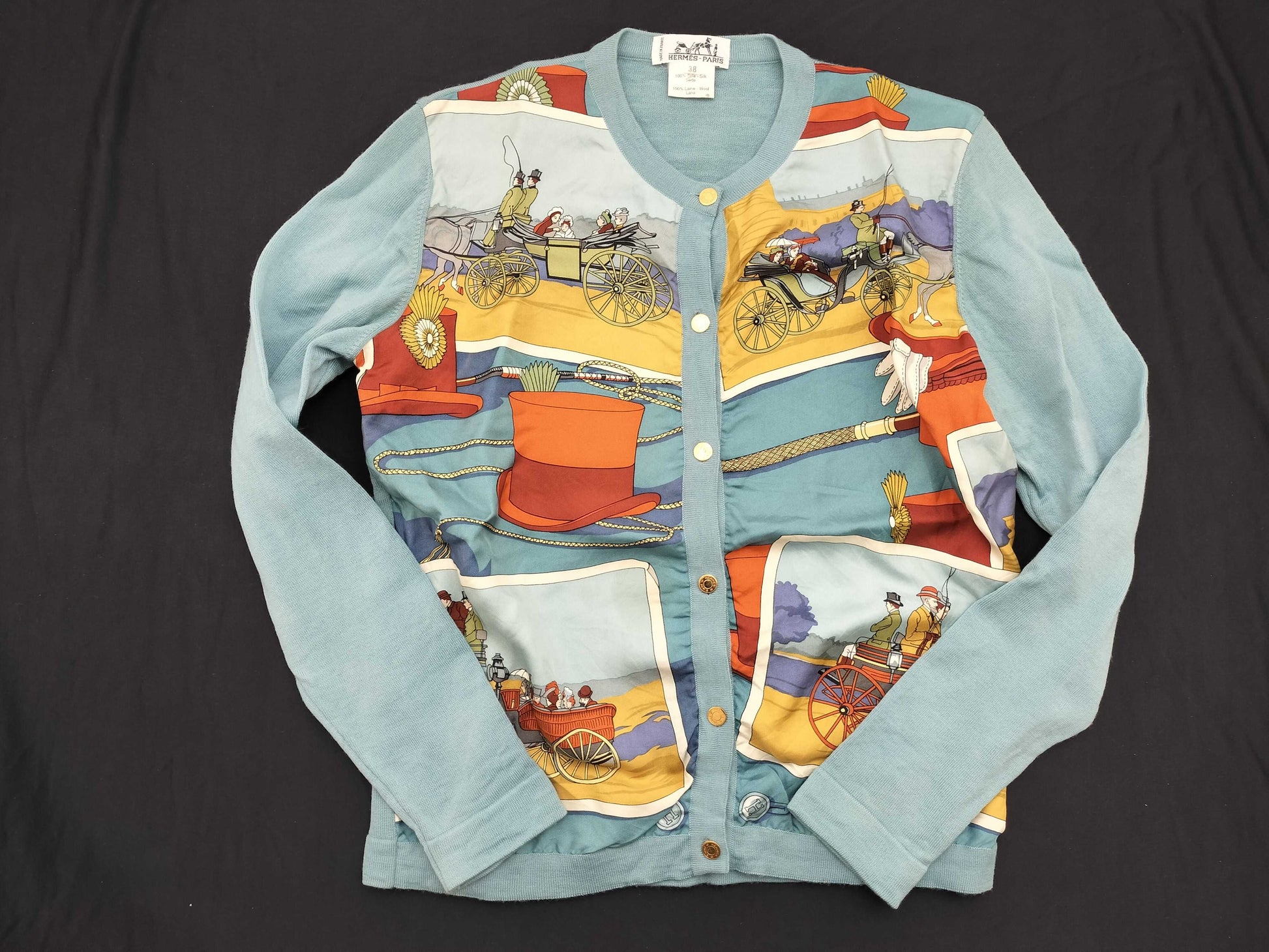 HERMES HERMES Serie Button Twill Reine Cardigan