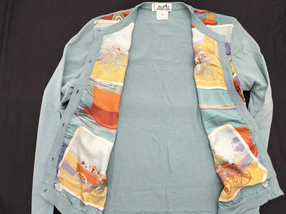 HERMES HERMES Serie Button Twill Reine Cardigan