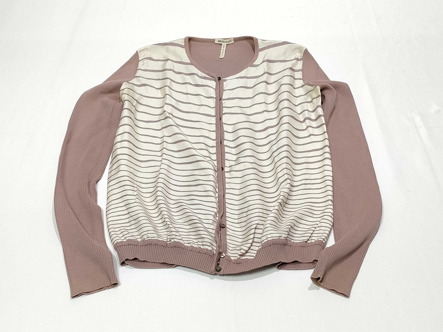 HERMES HERMES Margiela period striped cardigan